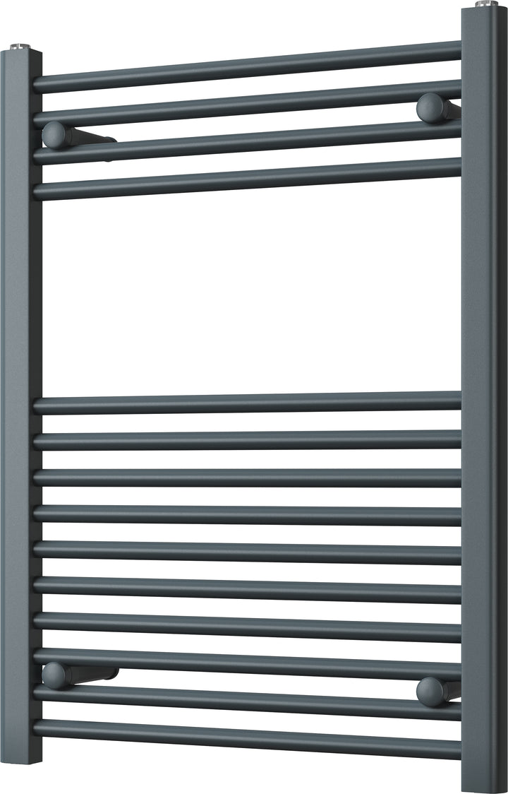 Zennor - Anthracite Heated Towel Rail - H800mm x W600mm - Straight