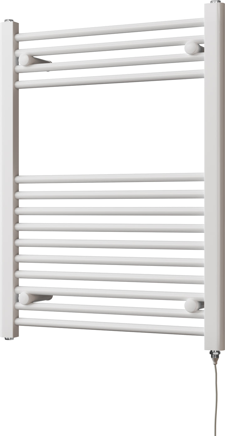 Zennor - White Electric Towel Rail H800mm x W600mm Straight 300w Standard