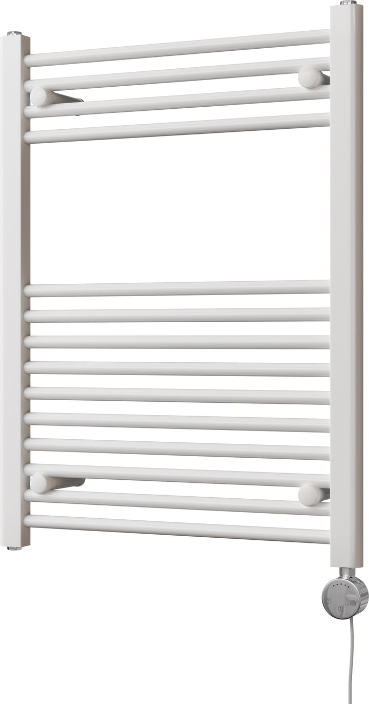 Zennor - White Electric Towel Rail H800mm x W600mm Straight 300w Thermostatic