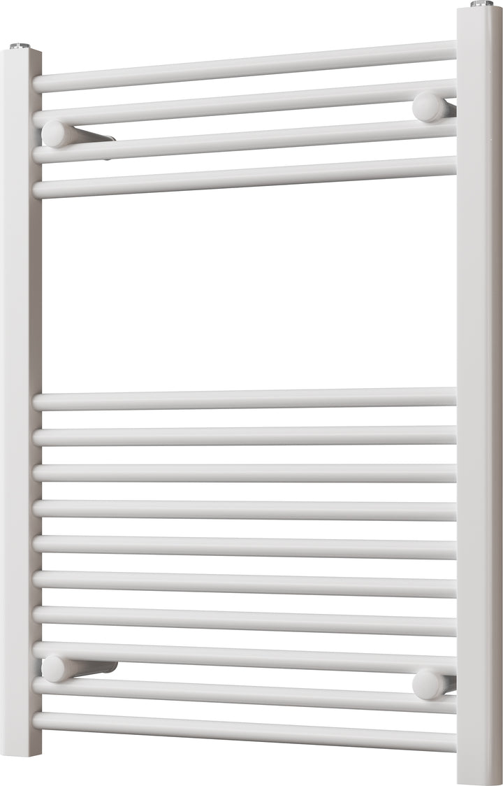 Zennor - White Heated Towel Rail - H800mm x W600mm - Straight