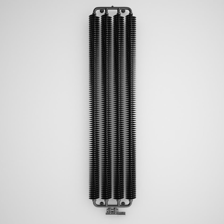 Ribbon V - Black Vertical Designer Radiators H1720mm x W390mm Single Panel