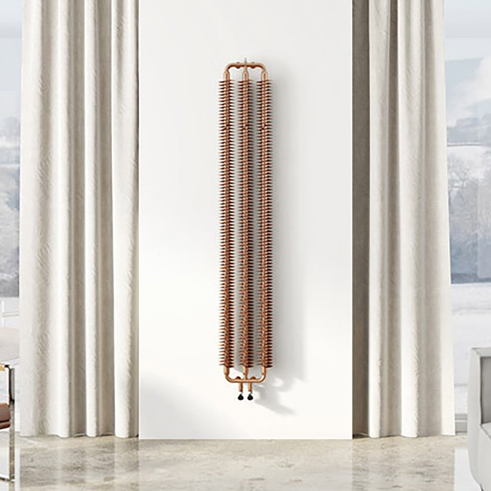 Ribbon V - Copper Vertical Designer Radiators H1720mm x W290mm Single Panel