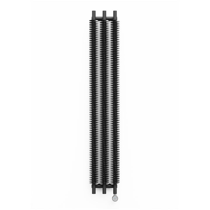 Ribbon - Metallic Grey Vertical Electric Radiator H1800mm x W290mm 600w Thermostatic