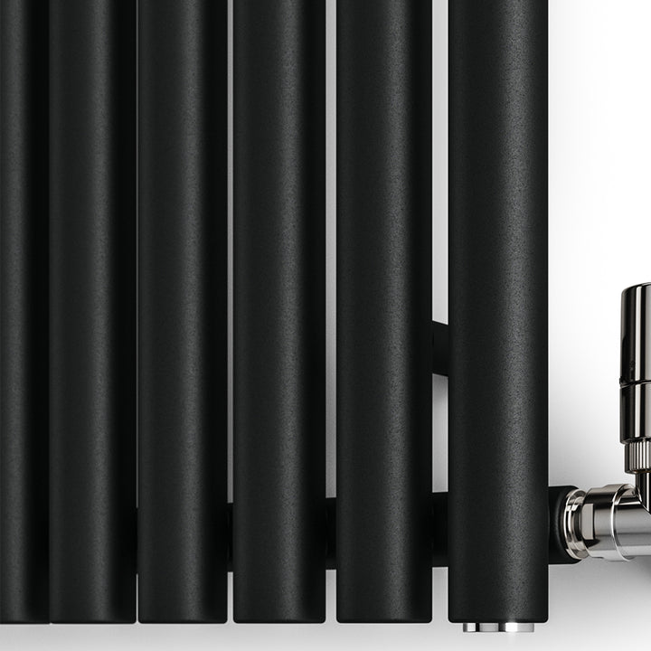 Rolo-Room - Black Vertical Designer Radiators H1200mm x W590mm Single Panel