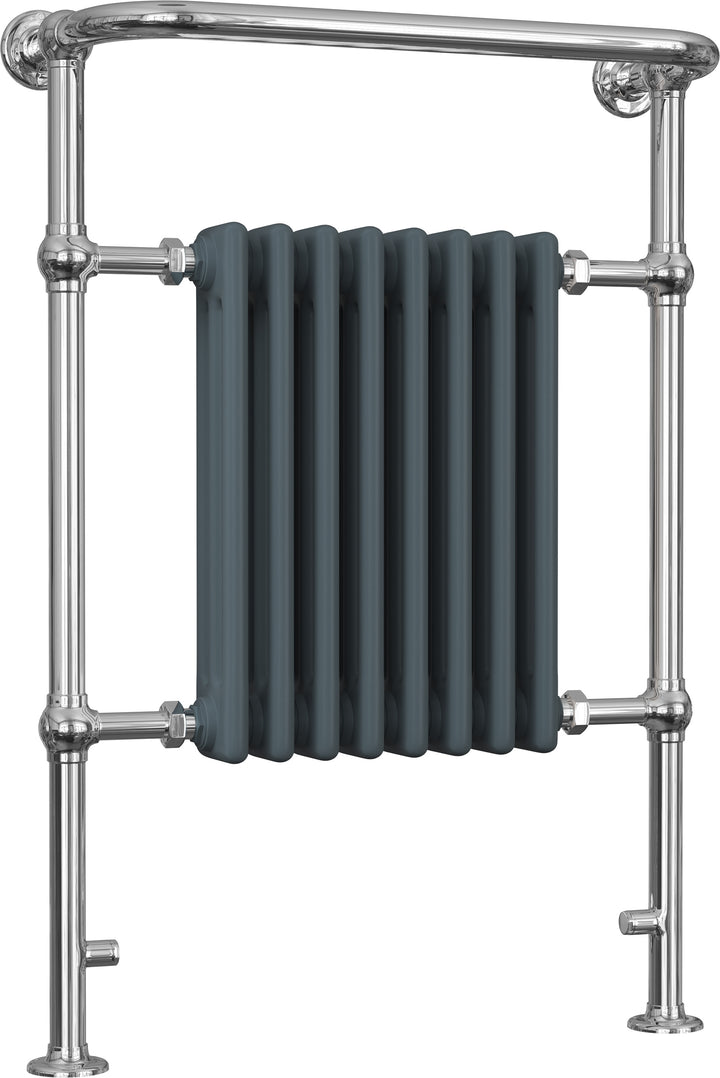 Arundel - Anthracite Traditional Towel Radiator - H963mm x W673mm - Floor Standing