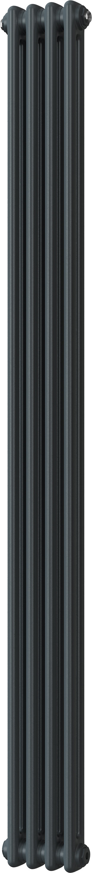 Alpha - Anthracite Vertical Column Radiator H1800mm x W196mm 2 Column