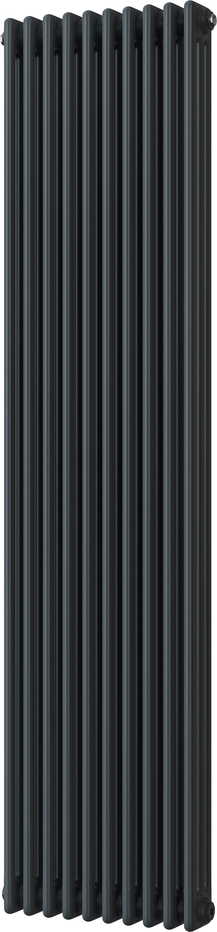 Alpha - Anthracite Vertical Column Radiator H1800mm x W465mm 3 Column