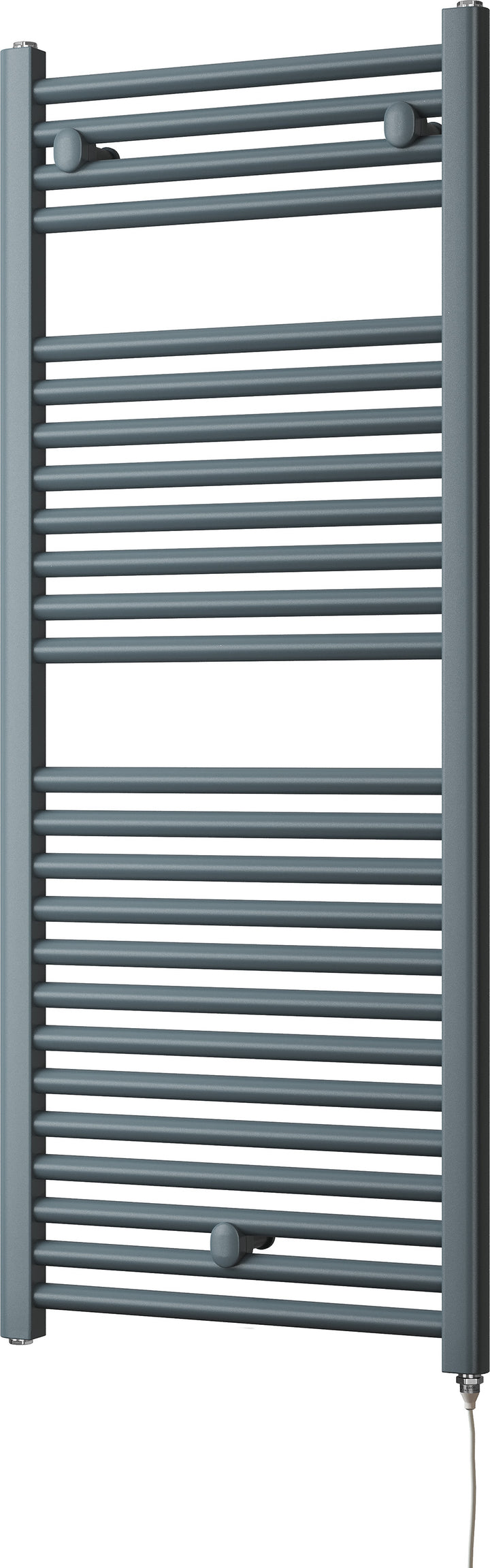 Roma - Anthracite Electric Towel Rail H1230mm x W500mm Straight 500w Standard