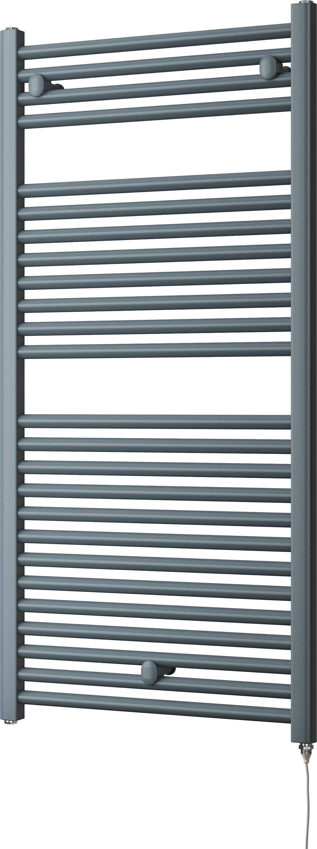 Roma - Anthracite Electric Towel Rail H1230mm x W600mm Straight 600w Standard