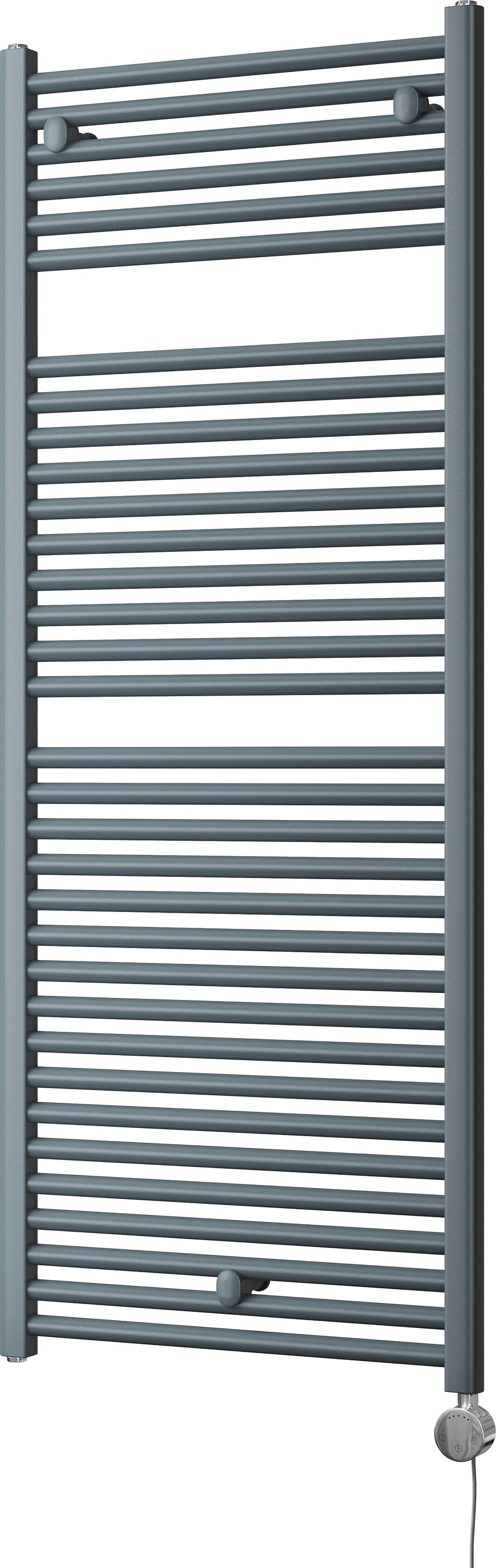 Roma - Anthracite Electric Towel Rail H1512mm x W600mm Straight 1000w Thermostatic