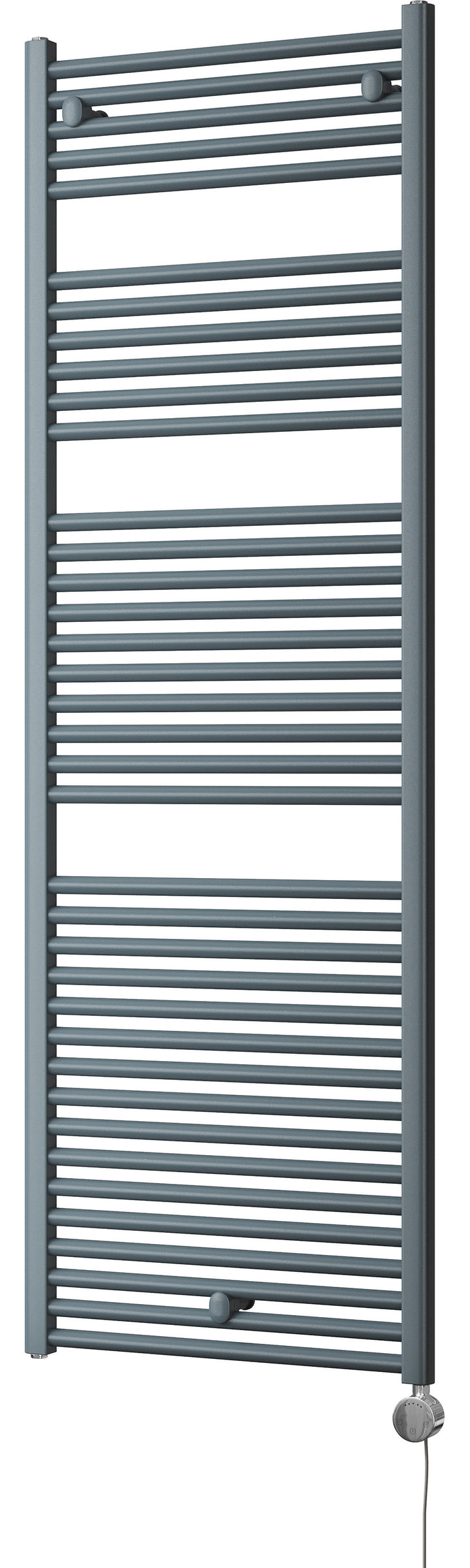 Roma - Anthracite Electric Towel Rail H1785mm x W600mm Straight 1000w Thermostatic