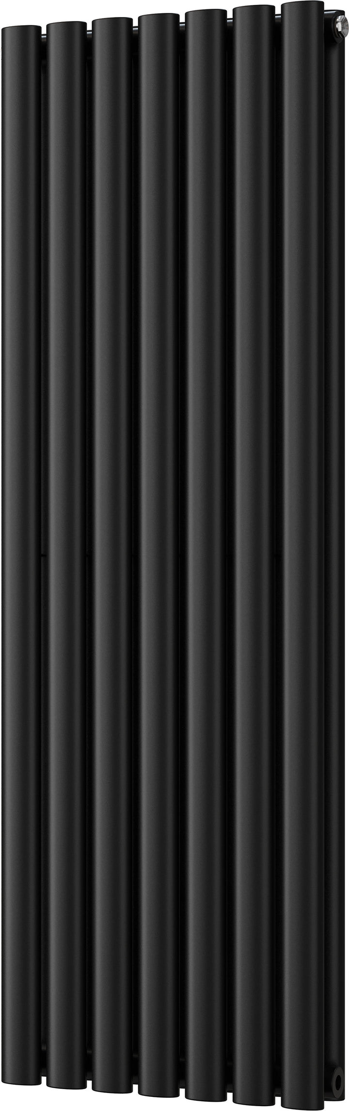 Omeara - Black Vertical Radiator H1200mm x W406mm Double Panel