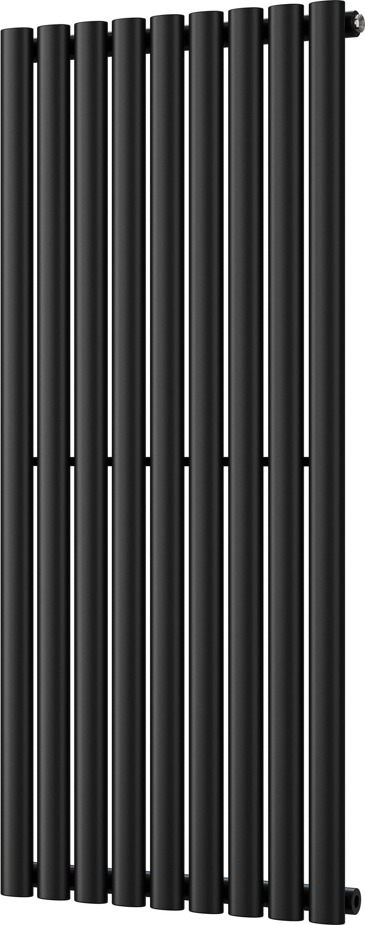 Omeara - Black Vertical Radiator H1200mm x W522mm Single Panel