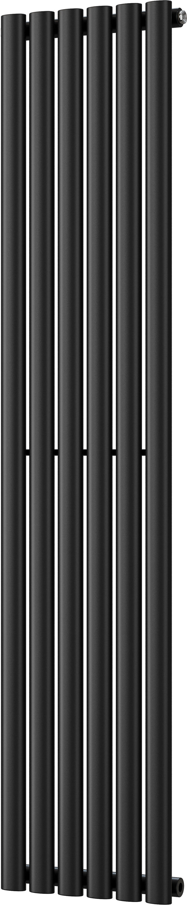 Omeara - Black Vertical Radiator H1600mm x W348mm Single Panel