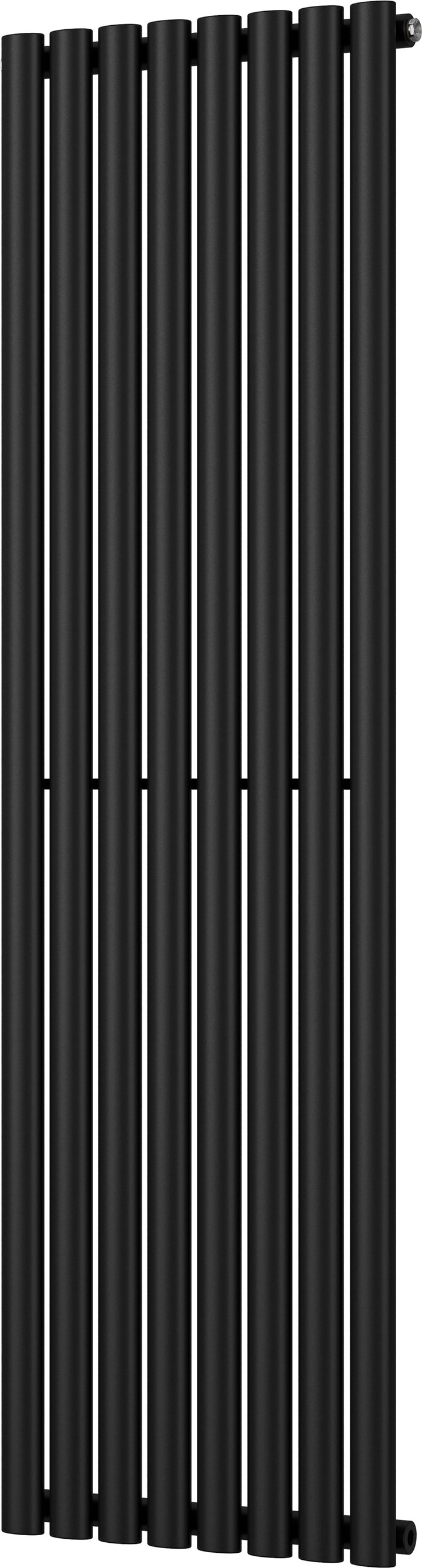 Omeara - Black Vertical Radiator H1600mm x W464mm Single Panel