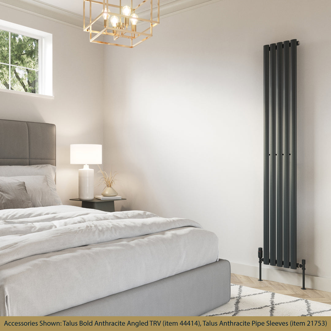 Omeara - Anthracite Vertical Radiator H1800mm x W290mm Single Panel