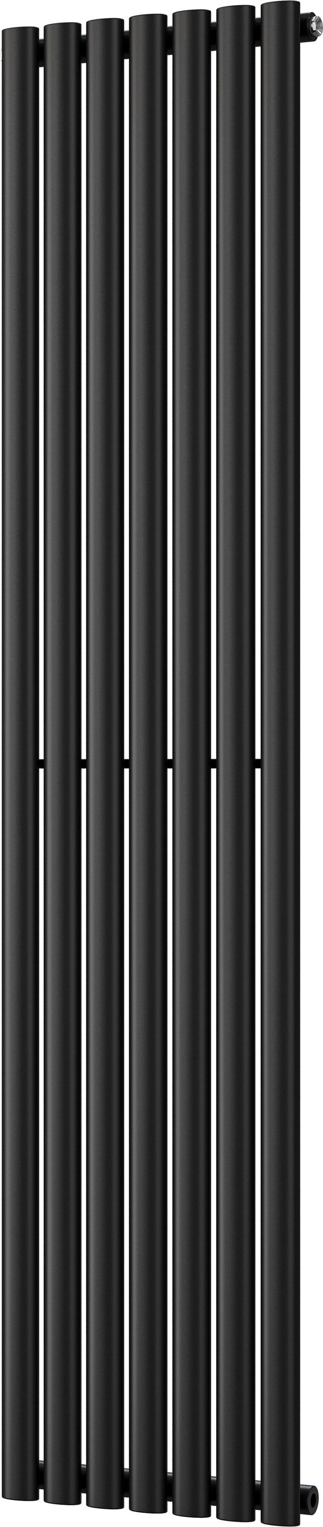 Omeara - Black Vertical Radiator H1800mm x W406mm Single Panel