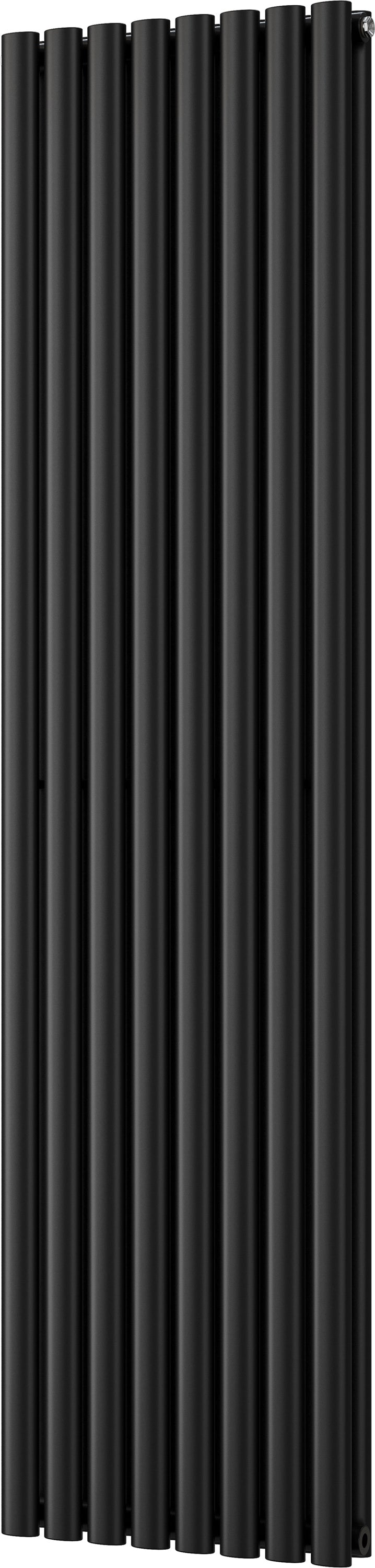 Omeara - Black Vertical Radiator H1800mm x W464mm Double Panel