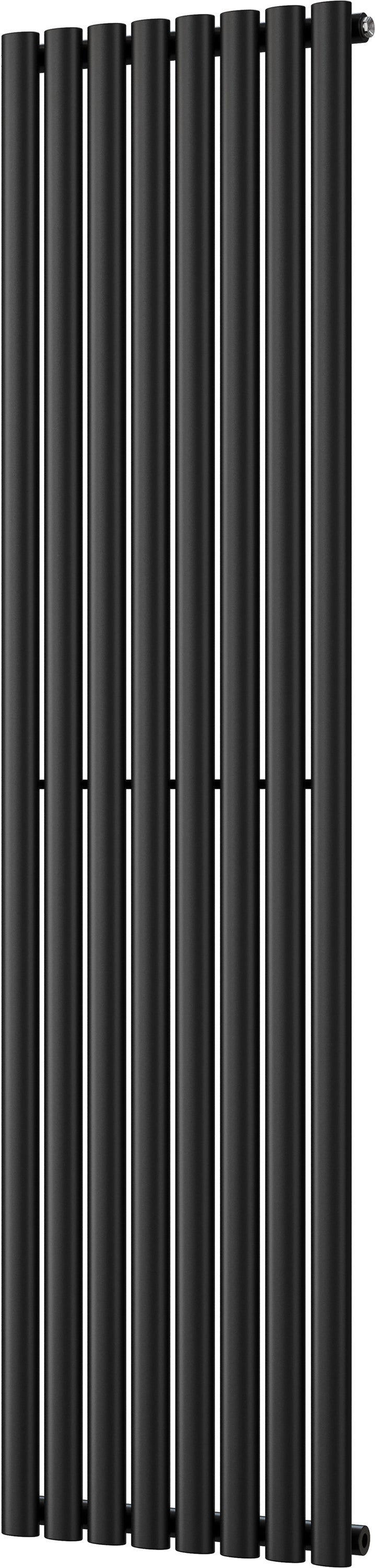 Omeara - Black Vertical Radiator H1800mm x W464mm Single Panel