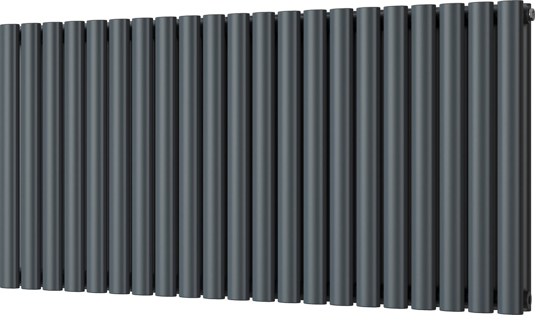 Omeara - Anthracite Horizontal Radiator H600mm x W1218mm Double Panel