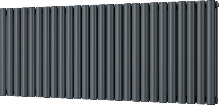 Omeara - Anthracite Horizontal Radiator H600mm x W1508mm Double Panel