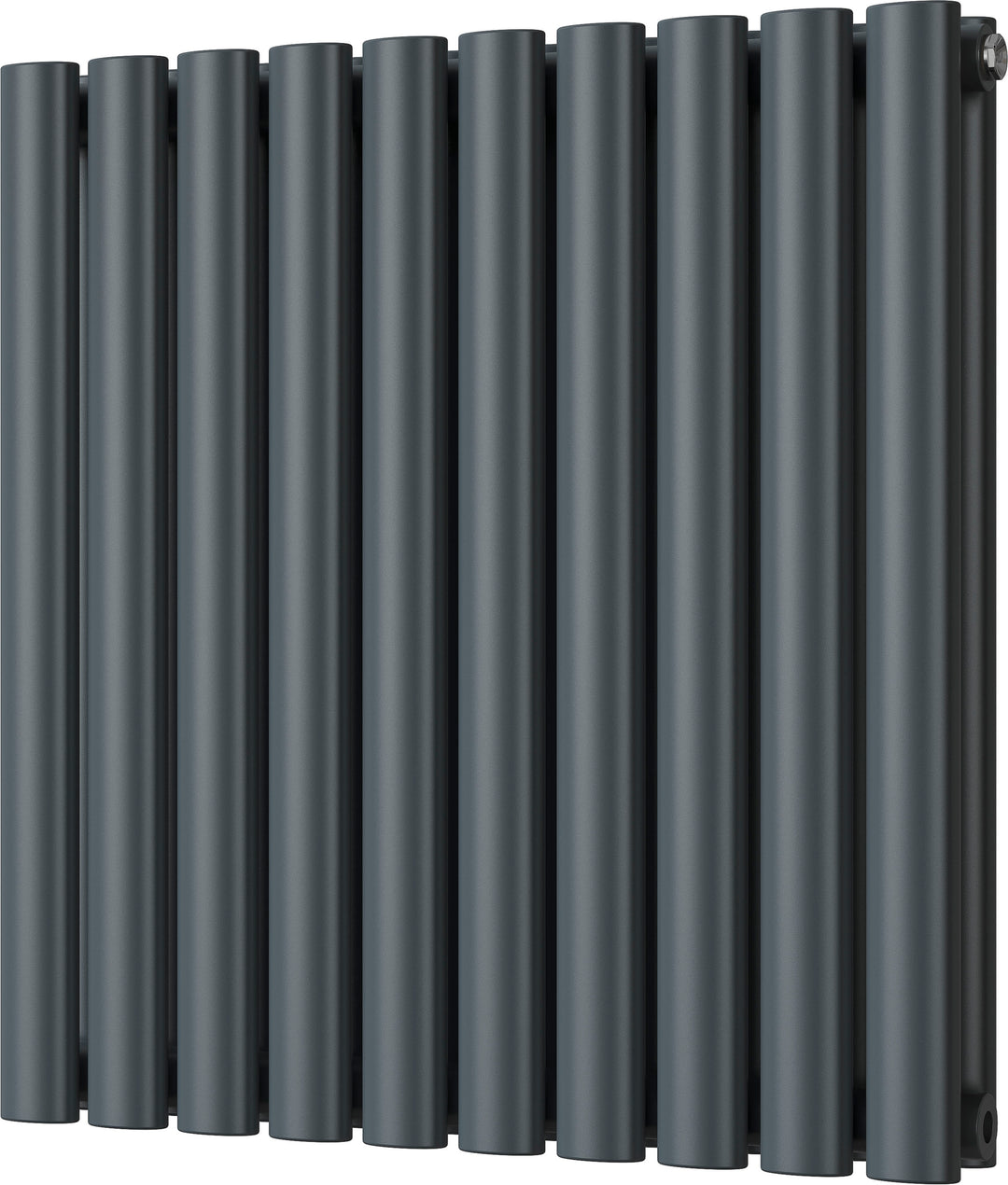 Omeara - Anthracite Horizontal Radiator H600mm x W580mm Double Panel