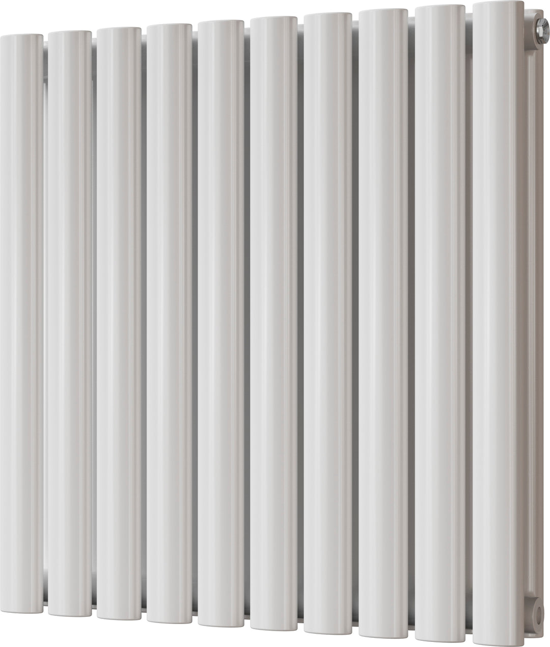 Omeara - White Horizontal Radiator H600mm x W580mm Double Panel
