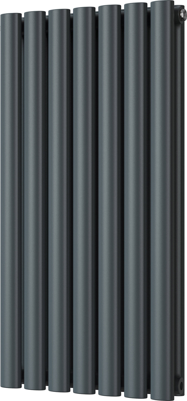 Omeara - Anthracite Designer Radiator H800mm x W406mm Double Panel
