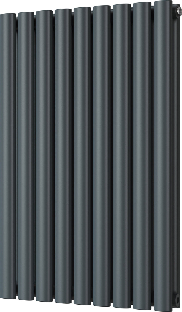 Omeara - Anthracite Designer Radiator H800mm x W522mm Double Panel