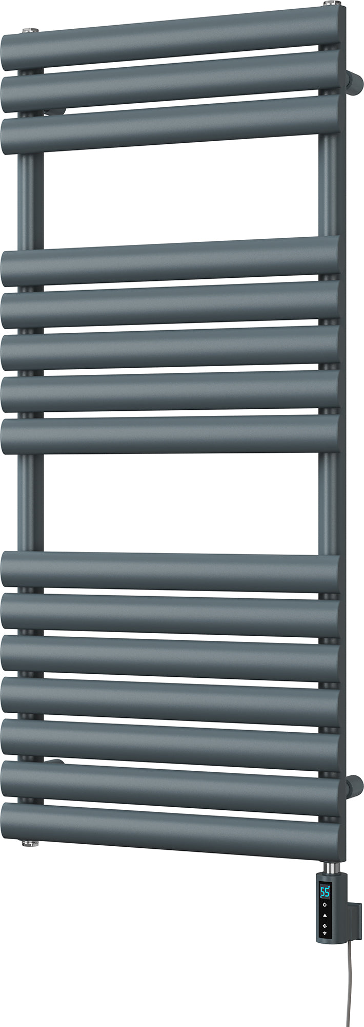 Omeara - Anthracite Electric Towel Rail H1120mm x W500mm 300w Thermostatic WIFI