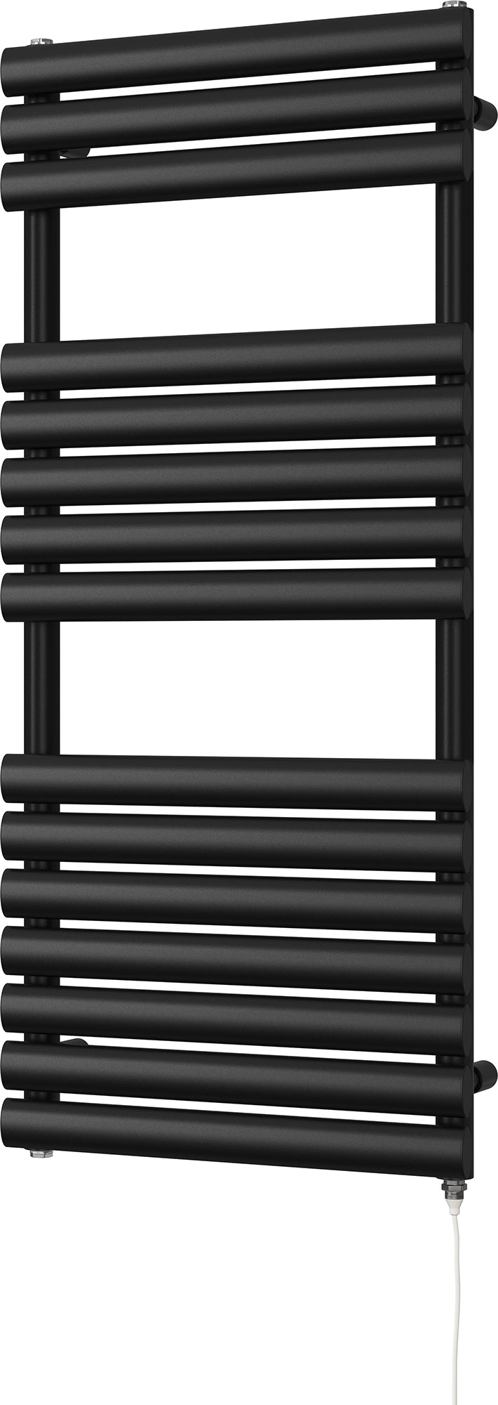 Omeara - Black Electric Towel Rail H1120mm x W500mm 400w Standard