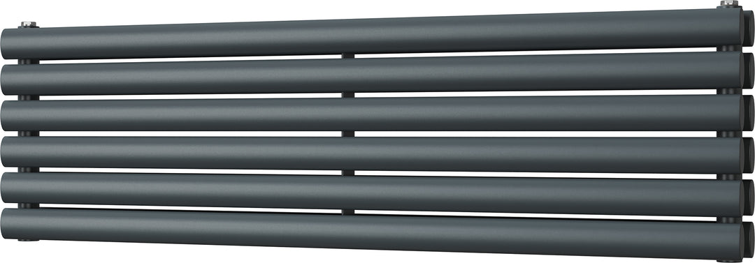 Omeara Axis - Anthracite Horizontal Radiator H348mm x W1200mm Double Panel
