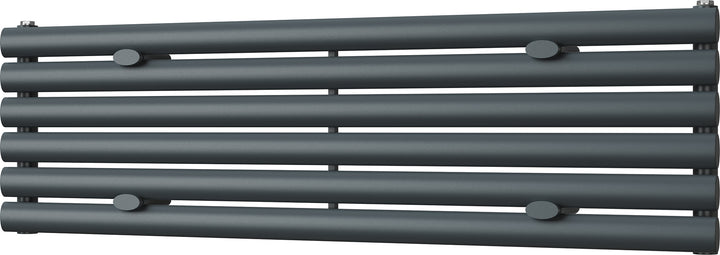 Omeara Axis - Anthracite Horizontal Radiator H348mm x W1200mm Single Panel