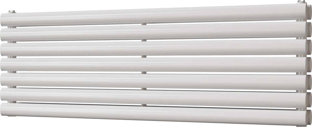 Omeara Axis - White Horizontal Radiator H406mm x W1200mm Double Panel