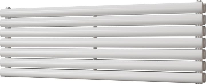 Omeara Axis - White Horizontal Radiator H406mm x W1200mm Double Panel