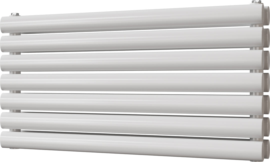 Omeara Axis - White Horizontal Radiator H406mm x W800mm Double Panel
