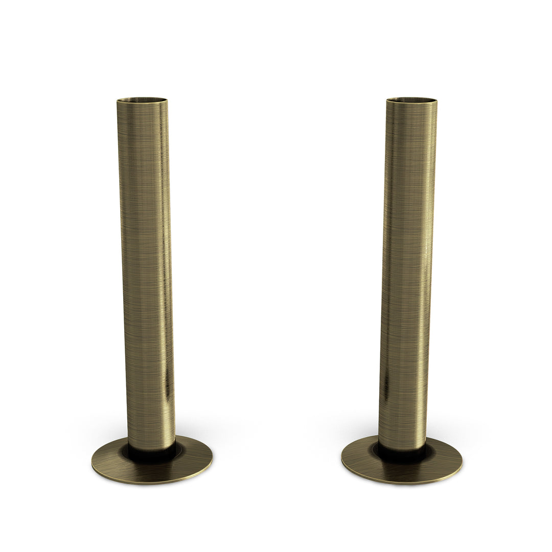 Talus - Antique Brass Brushed Pipe Covers 130mm