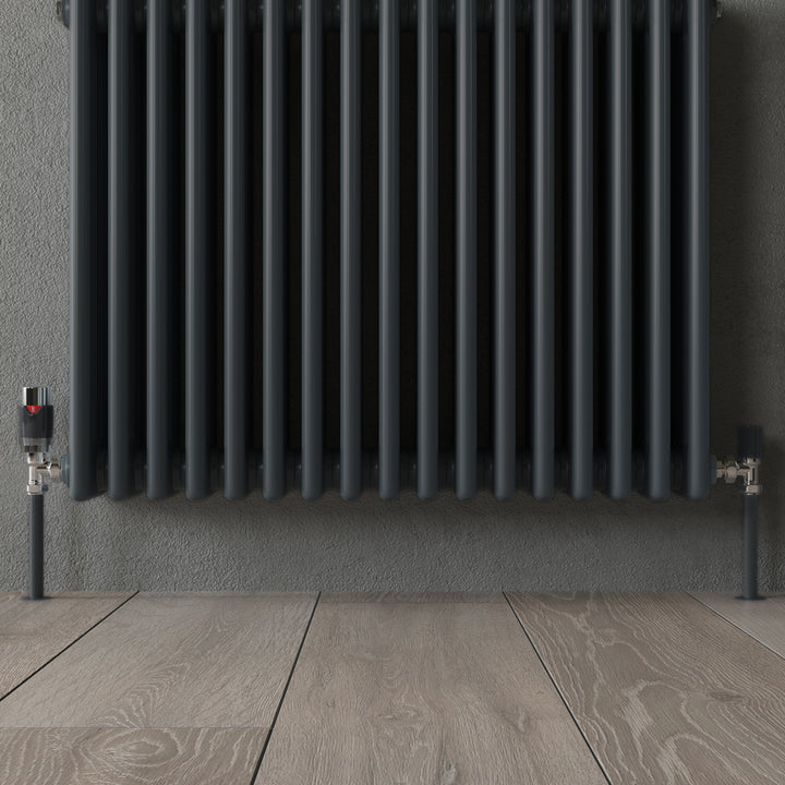 Talus Flair - Anthracite Thermostatic Radiator Valve Angled 8mm
