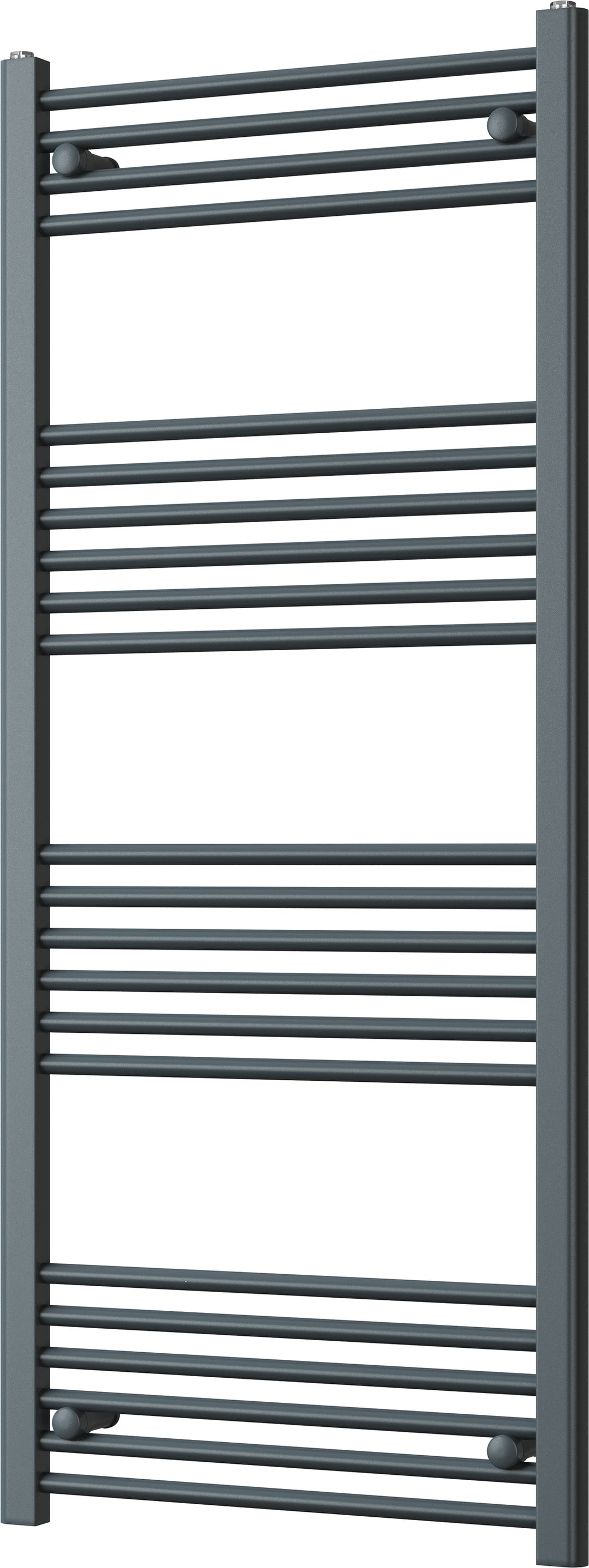 Zennor - Anthracite Heated Towel Rail - H1400mm x W600mm - Straight