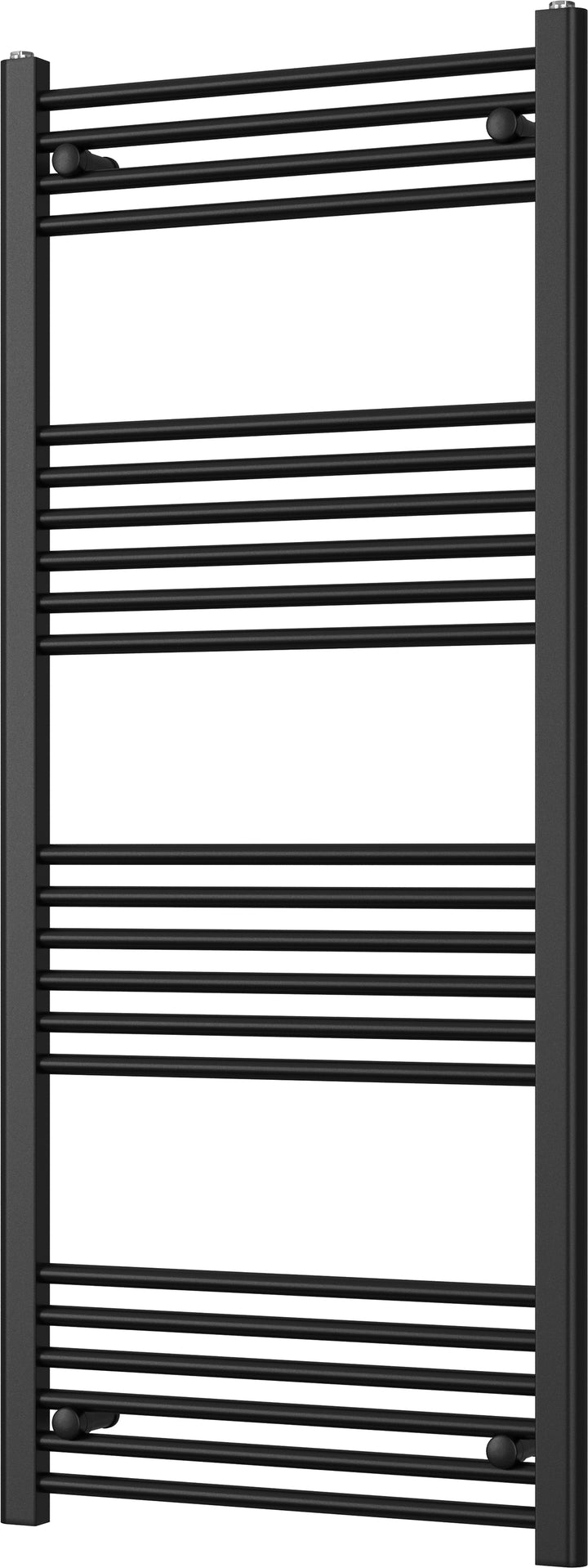Zennor - Black Heated Towel Rail - H1400mm x W600mm - Straight