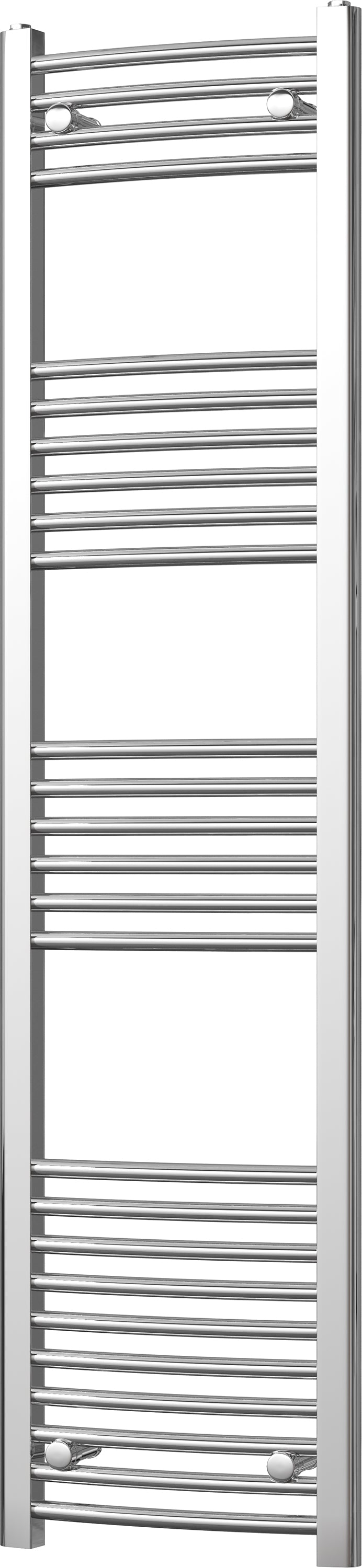 Zennor - Chrome Heated Towel Rail - H1600mm x W400mm - Curved