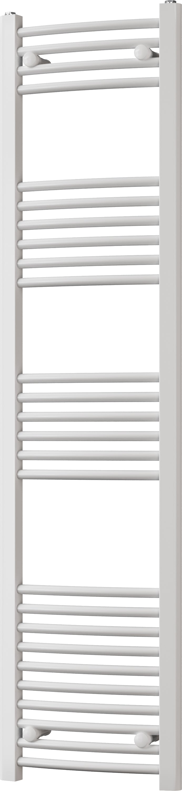Zennor - White Heated Towel Rail - H1600mm x W400mm - Curved