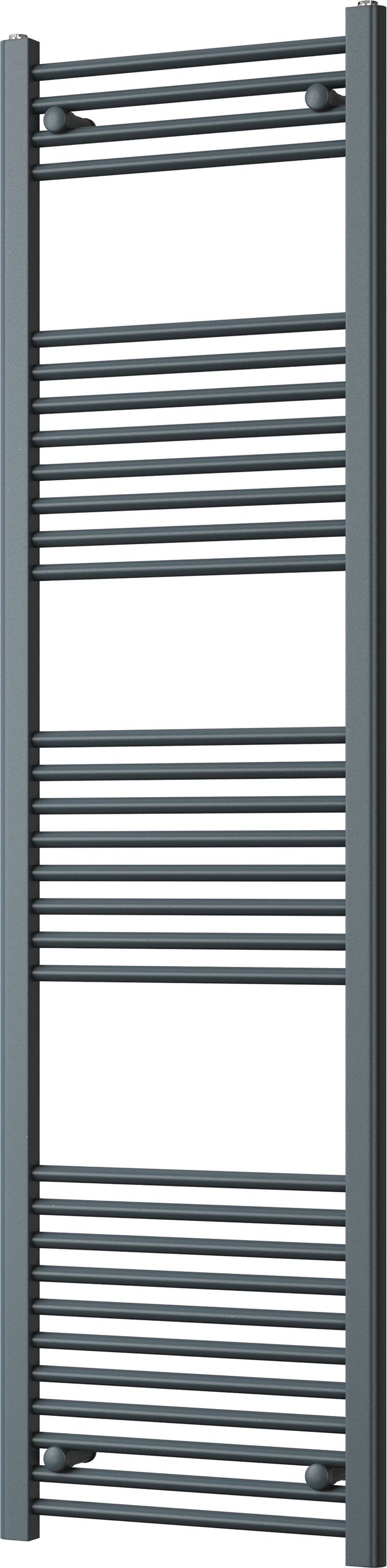 Zennor - Anthracite Heated Towel Rail - H1800mm x W500mm - Straight